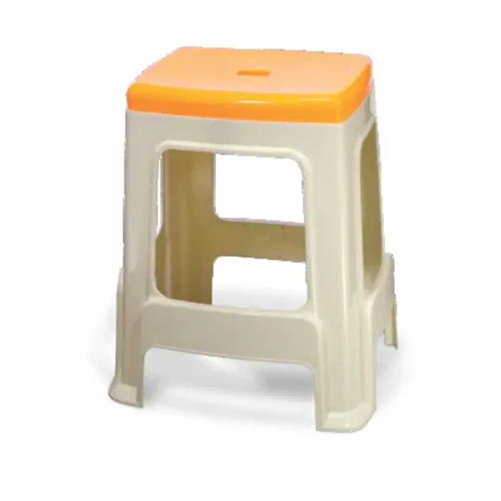 cream and yellow top stool